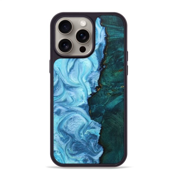 iPhone 15 Pro Max Wood+Resin Phone Case - Jada (Blue, 662710) Online