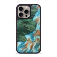 iPhone 15 Pro Max Wood+Resin Phone Case - Kerry (Teal & Gold, 661144) Supply