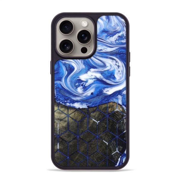 iPhone 15 Pro Max Wood+Resin Phone Case - Derrick (Pattern, 663858) Hot on Sale