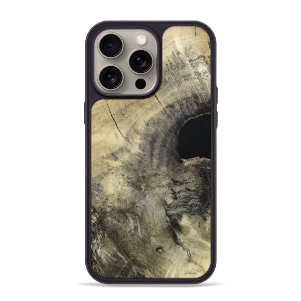 iPhone 15 Pro Max Wood+Resin Phone Case - Madelyn (Wood Burl, 664086) Fashion