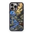 iPhone 15 Pro Max Wood+Resin Phone Case - Forrest (Teal & Gold, 662674) For Cheap