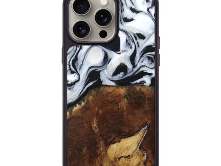 iPhone 15 Pro Max Wood+Resin Phone Case - Laverne (Black & White, 664695) Online