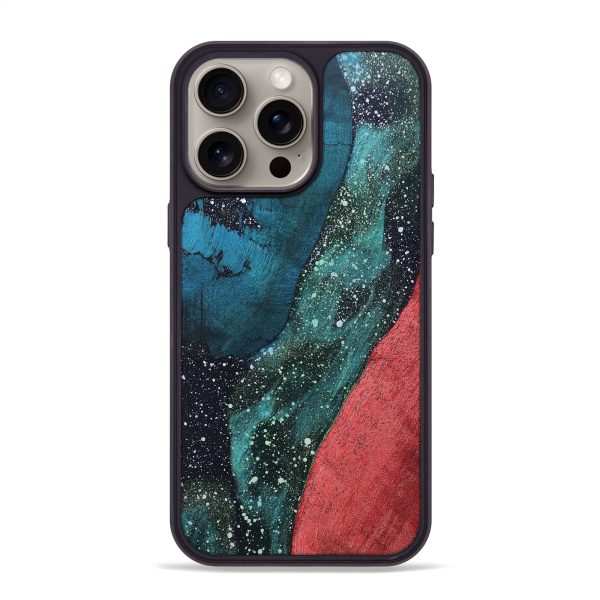 iPhone 15 Pro Max Wood+Resin Phone Case - Bernard (Cosmos, 663407) For Sale