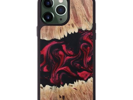 iPhone 13 Pro Max Wood+Resin Phone Case - Crew (Red, 666269) For Discount