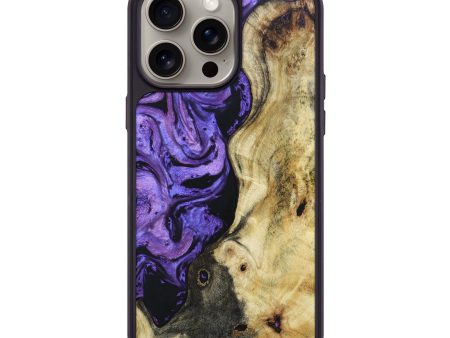 iPhone 15 Pro Max Wood+Resin Phone Case - Myra (Purple, 665251) Hot on Sale