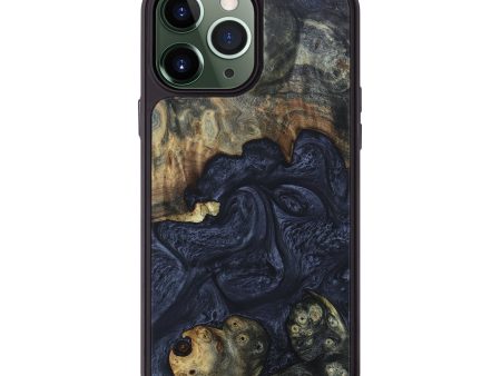 iPhone 13 Pro Max Wood+Resin Phone Case - Irene (Pure Black, 663321) Cheap