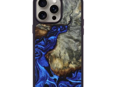 iPhone 15 Pro Max Wood+Resin Phone Case - Andy (Blue, 661453) Online