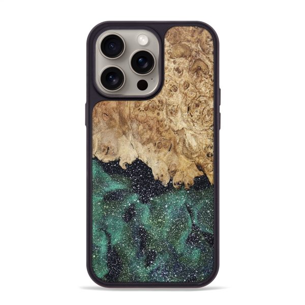 iPhone 15 Pro Max Wood+Resin Phone Case - Amy (Cosmos, 662464) For Cheap