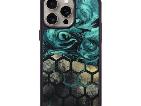 iPhone 15 Pro Max Wood+Resin Phone Case - Sheena (Pattern, 662383) For Cheap