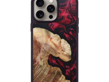 iPhone 15 Pro Max Wood+Resin Phone Case - Odin (Red, 666256) on Sale