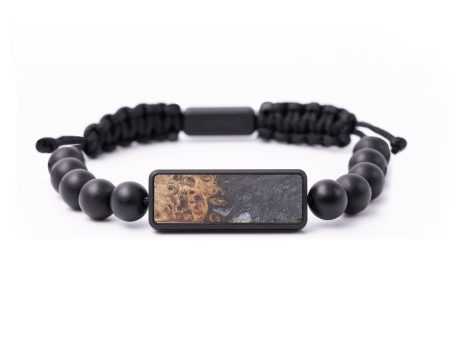 Onyx Bead Wood+Resin Bracelet - Kyrie (Pure Black, 664490) For Discount