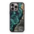 iPhone 15 Pro Max Wood+Resin Phone Case - Desmond (Green, 661971) Sale