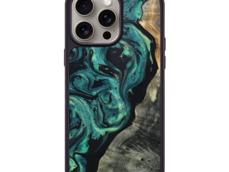 iPhone 15 Pro Max Wood+Resin Phone Case - Desmond (Green, 661971) Sale