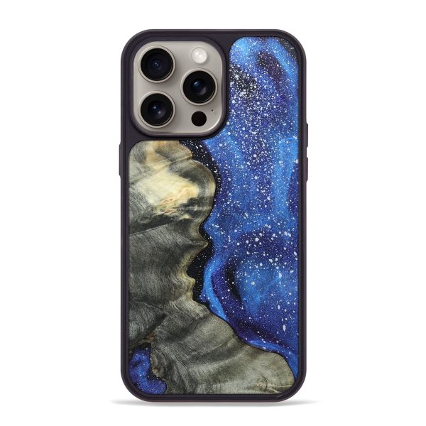 iPhone 15 Pro Max Wood+Resin Phone Case - Monica (Cosmos, 662494) on Sale