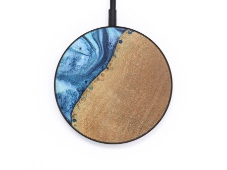 Circle Wood+Resin Wireless Charger - Beau (Blue, 664366) Discount