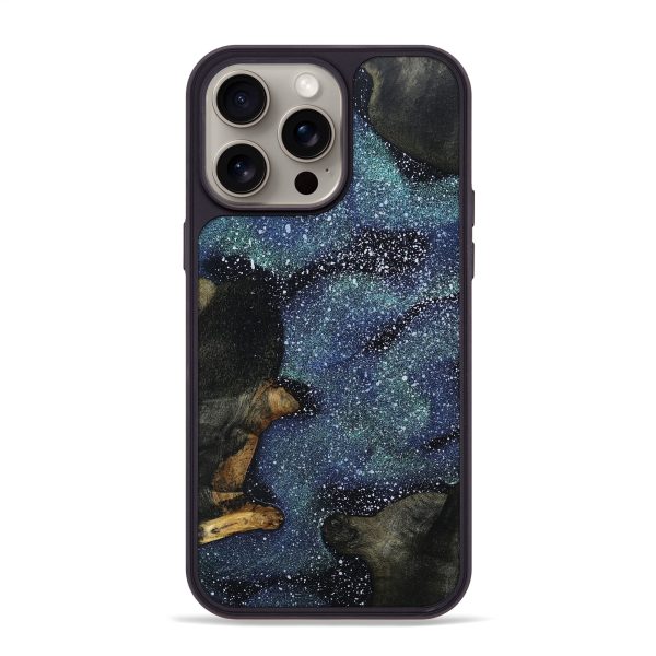 iPhone 15 Pro Max Wood+Resin Phone Case - Ann (Cosmos, 663488) For Sale