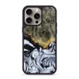 iPhone 15 Pro Max Wood+Resin Phone Case - Cortney (Black & White, 663733) Online Hot Sale