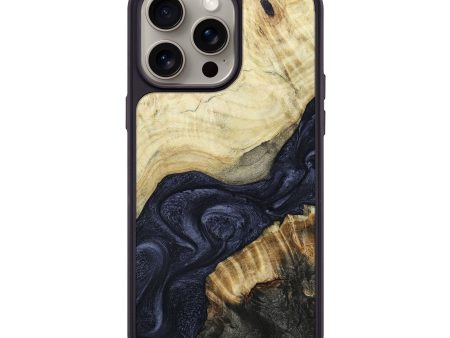 iPhone 15 Pro Max Wood+Resin Phone Case - Elise (Pure Black, 661941) Online Hot Sale