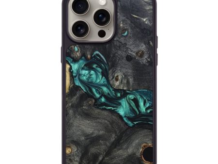 iPhone 15 Pro Max Wood+Resin Phone Case - Brynn (Green, 665388) Online Sale