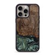 iPhone 15 Pro Max Wood+Resin Phone Case - Holly (Green, 661958) on Sale