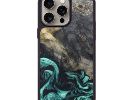 iPhone 15 Pro Max Wood+Resin Phone Case - Morris (Green, 665200) Discount