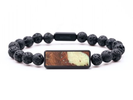 Lava Bead Burl Wood Bracelet - Emilia (Wood Burl, 664476) Fashion