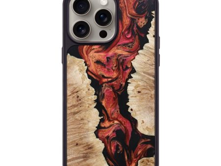 iPhone 15 Pro Max Wood+Resin Phone Case - Isabella (Red, 665097) Online now