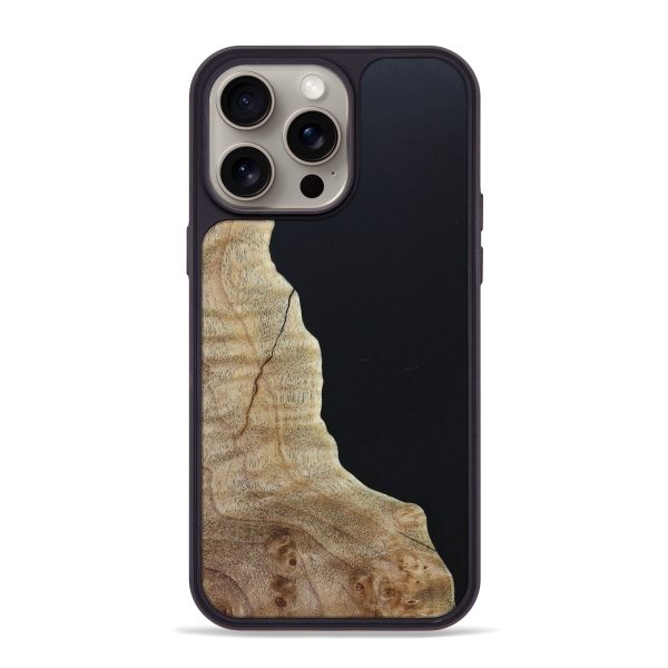 iPhone 15 Pro Max Wood+Resin Phone Case - Jorge (Pure Black, 661902) Hot on Sale