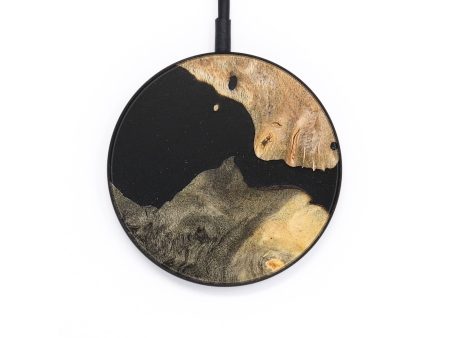 Circle Wood+Resin Wireless Charger - Terri (Pure Black, 664384) For Cheap