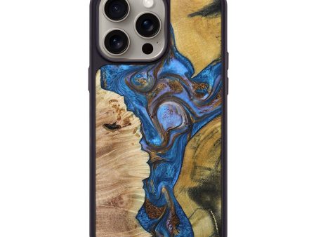 iPhone 15 Pro Max Wood+Resin Phone Case - Ken (Mosaic, 663553) on Sale