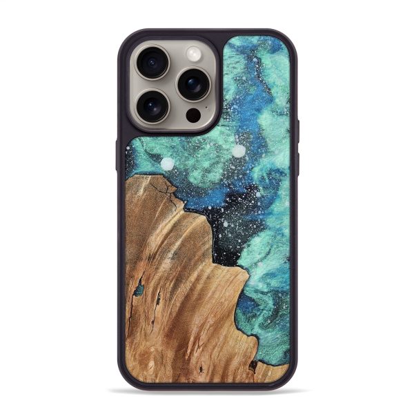 iPhone 15 Pro Max Wood+Resin Phone Case - Arielle (Cosmos, 664265) Cheap