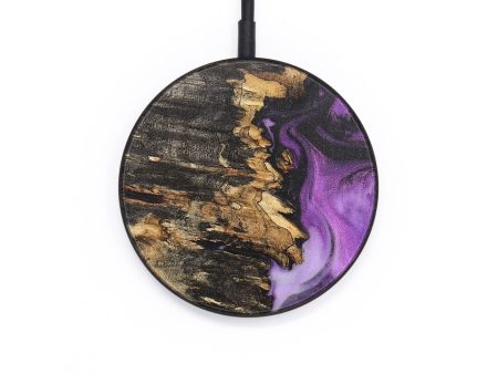 Circle Wood+Resin Wireless Charger - Ashanti (Purple, 664374) Online Sale