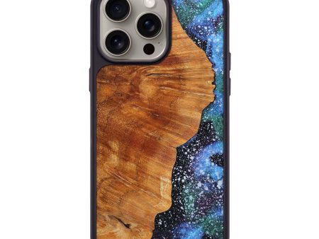 iPhone 15 Pro Max Wood+Resin Phone Case - Christian (Cosmos, 664969) For Sale