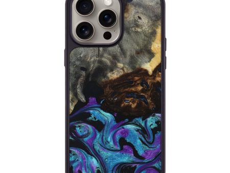 iPhone 15 Pro Max Wood+Resin Phone Case - Emma (Purple, 661647) on Sale