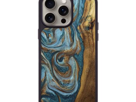 iPhone 15 Pro Max Wood+Resin Phone Case - Mckenna (Green, 661159) Fashion