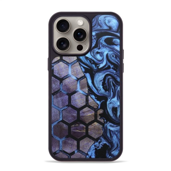 iPhone 15 Pro Max Wood+Resin Phone Case - Leticia (Pattern, 663300) Online