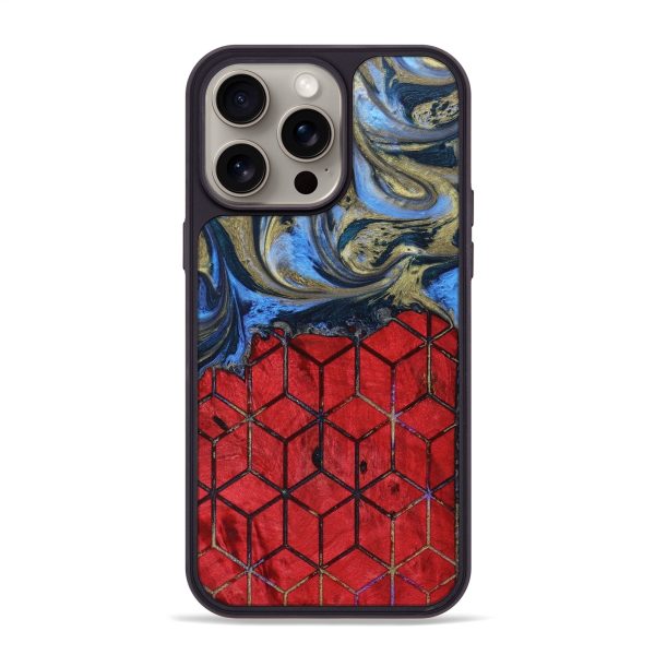 iPhone 15 Pro Max Wood+Resin Phone Case - Mckenna (Pattern, 663971) Sale