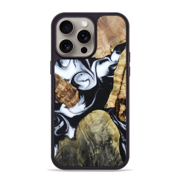 iPhone 15 Pro Max Wood+Resin Phone Case - Guy (Mosaic, 661717) Online Sale