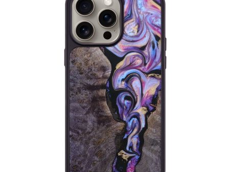 iPhone 15 Pro Max Wood+Resin Phone Case - Marlee (Purple, 665550) Fashion