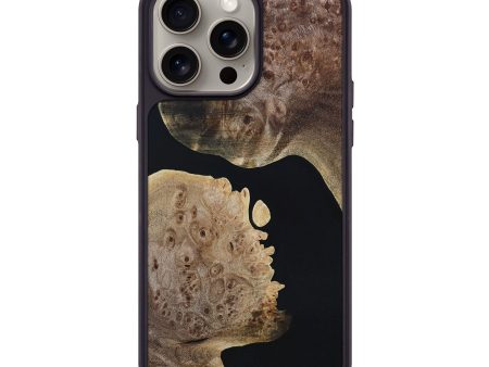 iPhone 15 Pro Max Wood+Resin Phone Case - Drew (Pure Black, 665364) For Discount