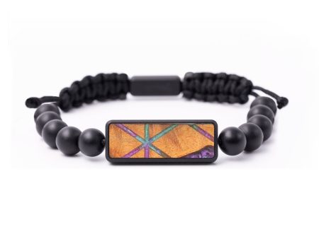 Onyx Bead Wood+Resin Bracelet - Trista (Pattern, 664463) Discount