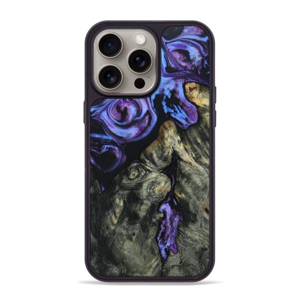 iPhone 15 Pro Max Wood+Resin Phone Case - Benny (Purple, 660974) Hot on Sale