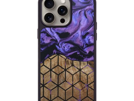 iPhone 15 Pro Max Wood+Resin Phone Case - Dillon (Pattern, 666206) For Cheap