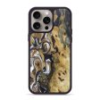 iPhone 15 Pro Max Wood+Resin Phone Case - Lorene (Black & White, 666204) Sale