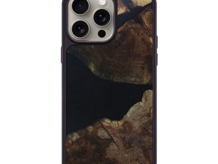 iPhone 15 Pro Max Wood+Resin Phone Case - Ryan (Pure Black, 664044) Cheap