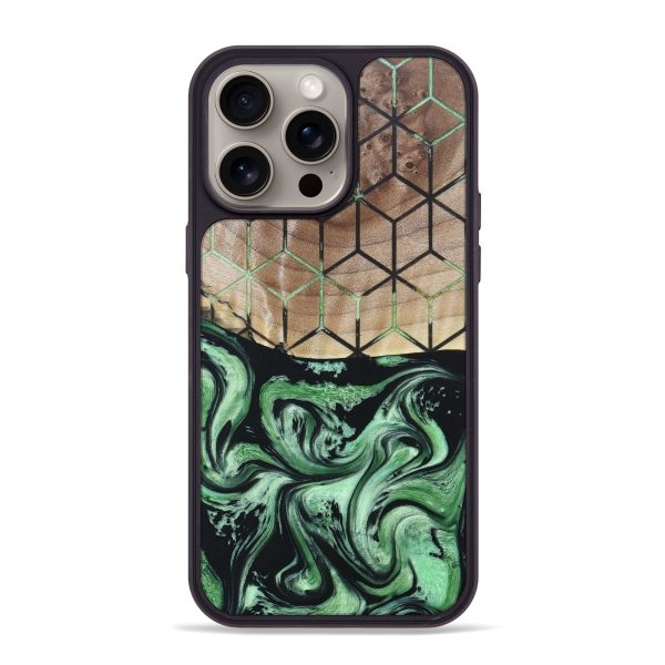 iPhone 15 Pro Max Wood+Resin Phone Case - Christian (Pattern, 663302) For Cheap