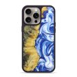 iPhone 15 Pro Max Wood+Resin Phone Case - Cohen (Blue, 663637) For Discount