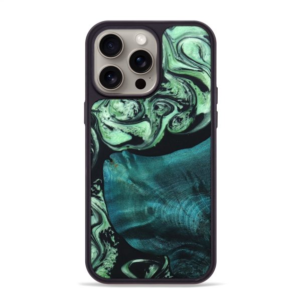 iPhone 15 Pro Max Wood+Resin Phone Case - Gunnar (Green, 663253) Online now