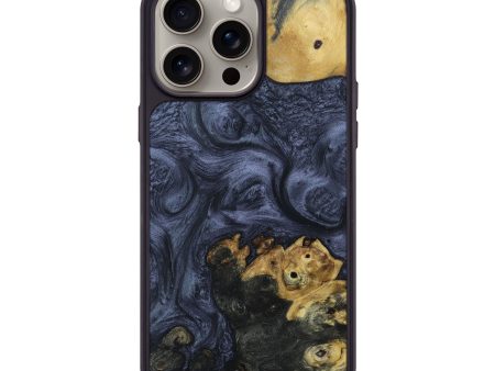 iPhone 15 Pro Max Wood+Resin Phone Case - Quinn (Pure Black, 663317) Online Hot Sale