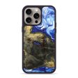 iPhone 15 Pro Max Wood+Resin Phone Case - Anita (Blue, 666167) Online now